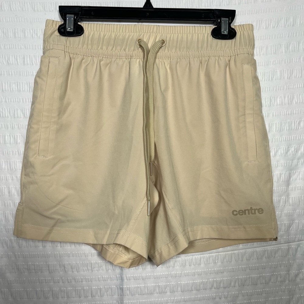 Centre Men’s Pale Yellow Drawstring Pull-on Shorts Size Small